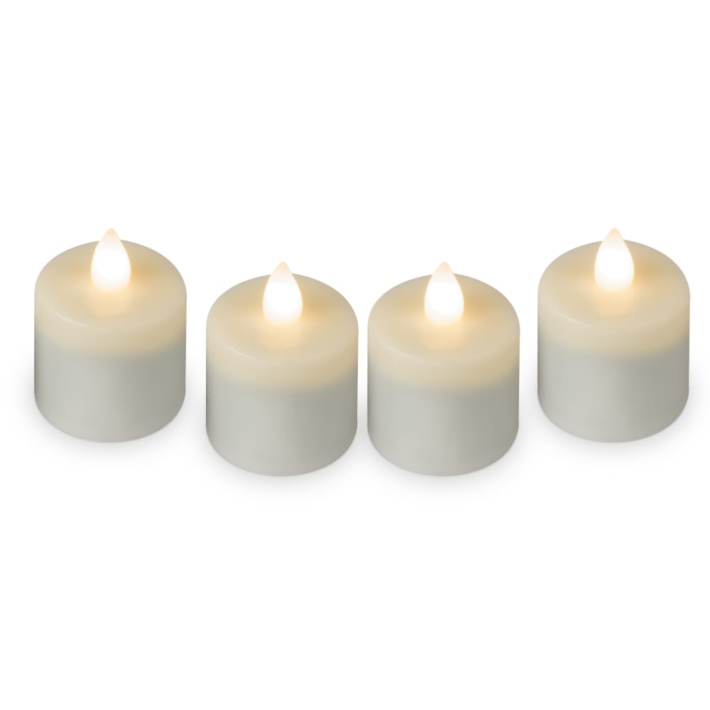 Sterno 60322 Rechargeable LED Flameless Tealight Candle, Warm White Flame
