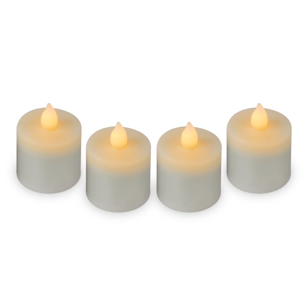 Sterno 60320 Rechargeable LED Flameless Tealight Candle, Amber Flame