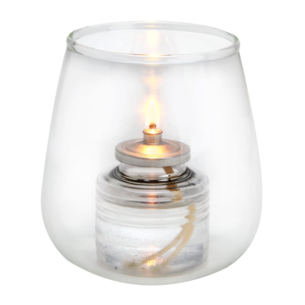 Sterno 80532 Rosé Candle Lamp - 4"H, Glass, Clear