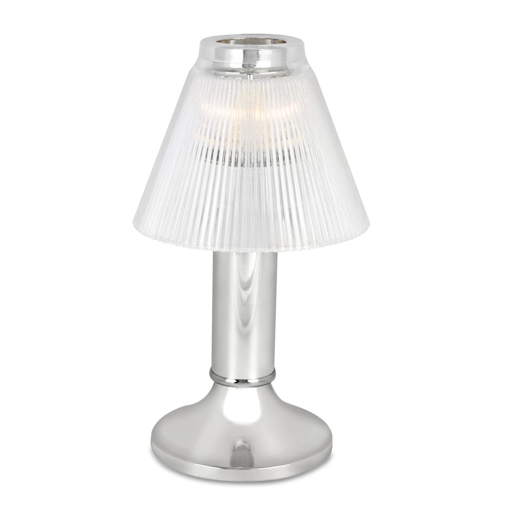 Sterno 80478 Paige Candle Lamp - 4 3/8"D x 9 15/16"H, Duchess Shade/Chrome Base