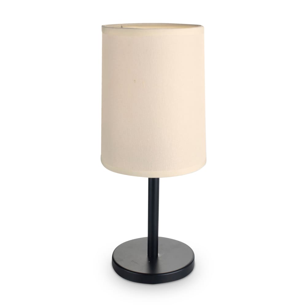 Sterno 80570 Martini Candle Lamp - 4"D x 11"H, Taupe Shade/Matte Black Metal Base