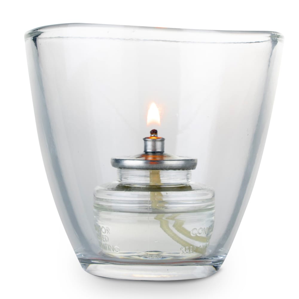 Sterno 80553 Helix Candle Lamp - 3 1/2"H, Glass, Clear