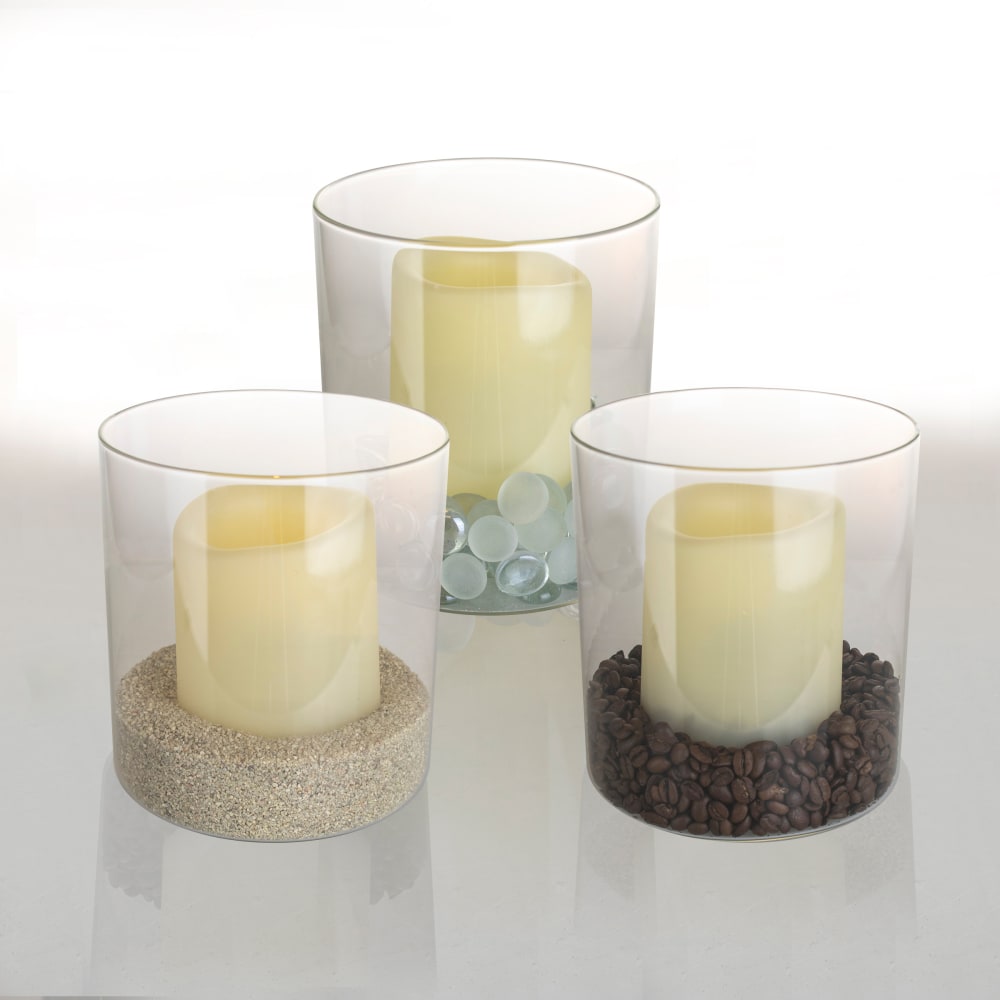 Sterno 80574 Allure No-Mess Candle™ Set - 5 1/2"D x 6"H, Glass, Clear