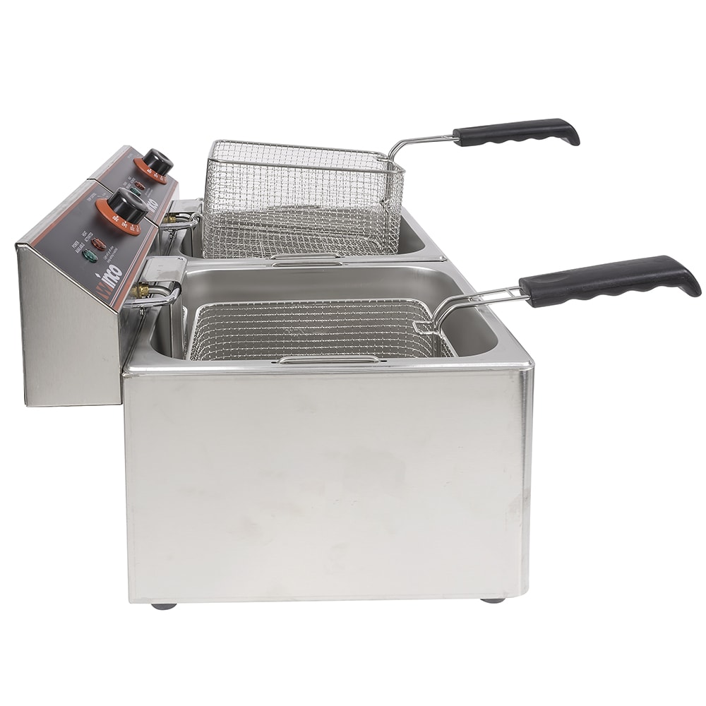Winco EFT32 Countertop Electric Fryer (2) 16 lb Vats, 120v
