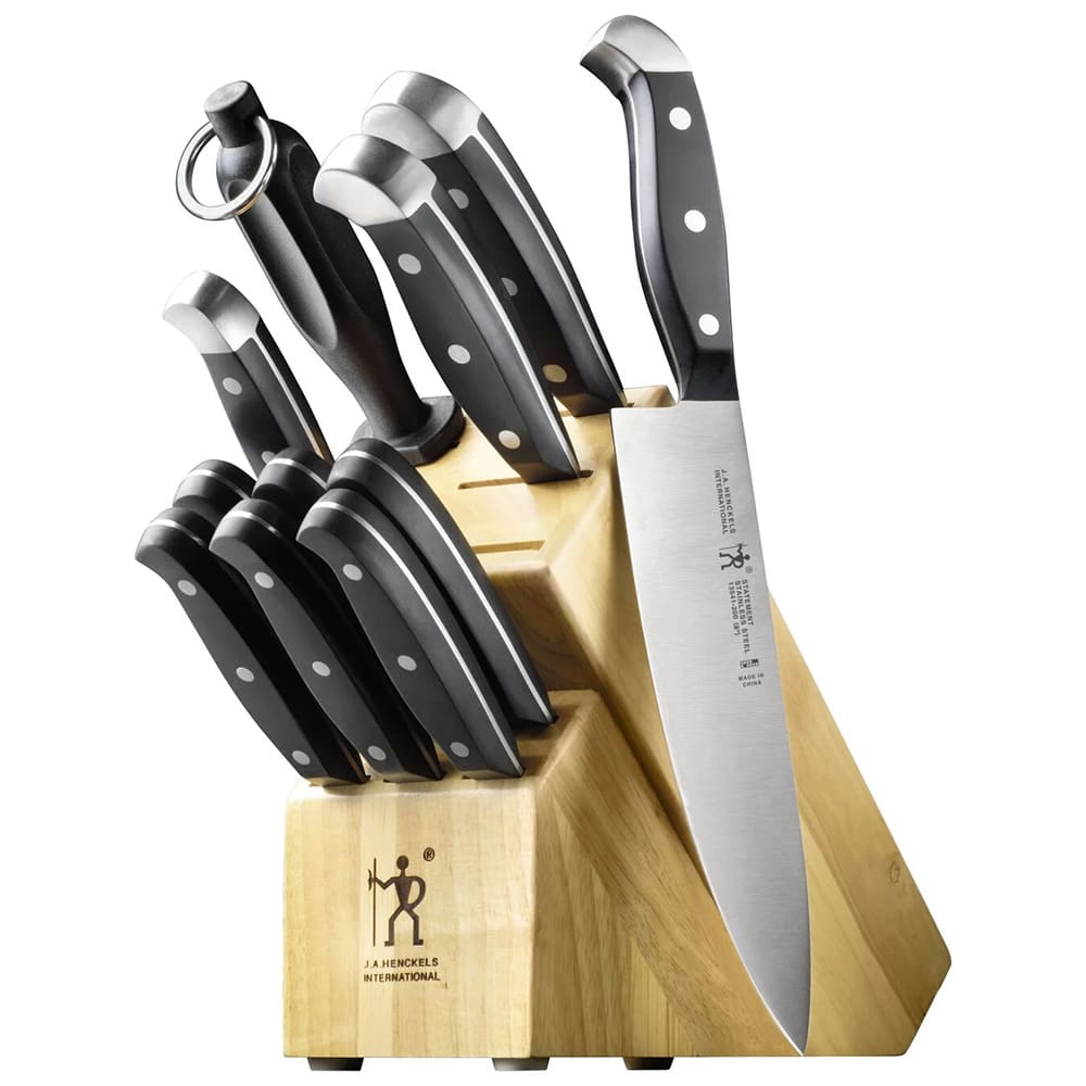 645-35309000 Statement 12 Piece Knife Set w/ Hardwood Block