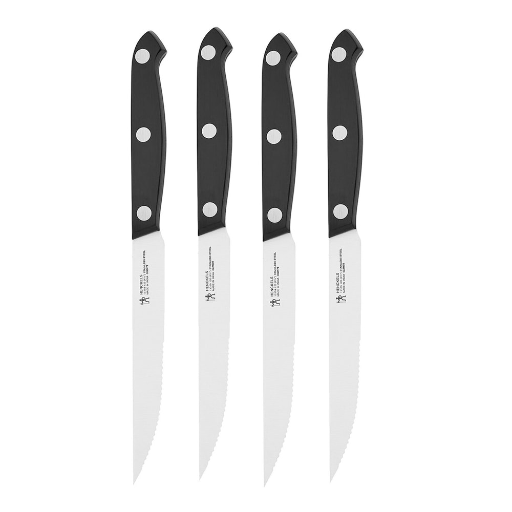 645-39323100 4 1/2" Steak Knife w/ Black Plastic Handle, Stainless Steel