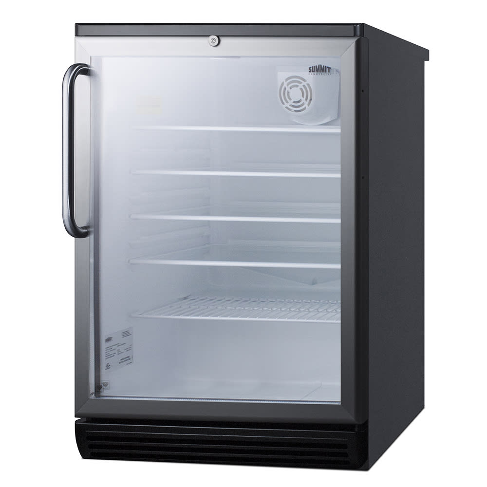 162-SCR600BGLBITB 23 5/8" W Undercounter Refrigerator w/ (1) Section & (1) Door, 115v