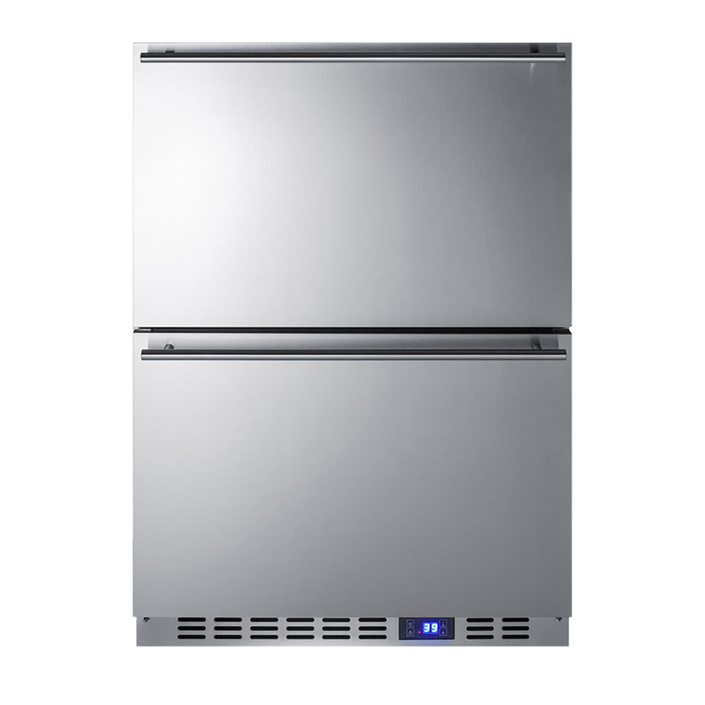 162-SPR627OS2D 24" W Undercounter Refrigerator w/ (1) Section & (2) Drawers, 115v