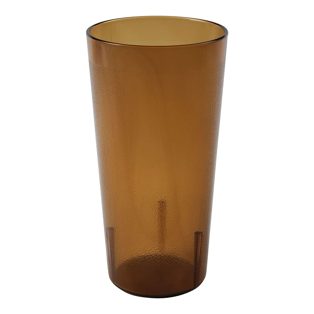 144-2000P153 22 oz Amber Textured Plastic Tumbler