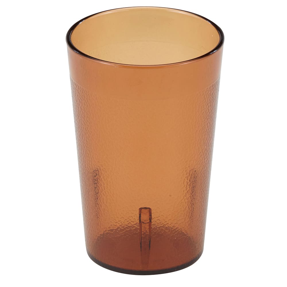 144-800P153 7 4/5 oz Amber Textured Plastic Tumbler