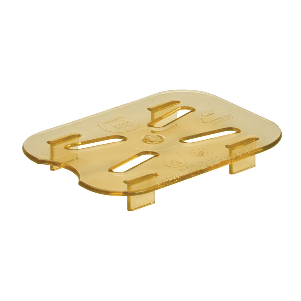 144-80HPD150 H-Pan™ Food Pan Drain Shelf - 1/8 Size, Amber