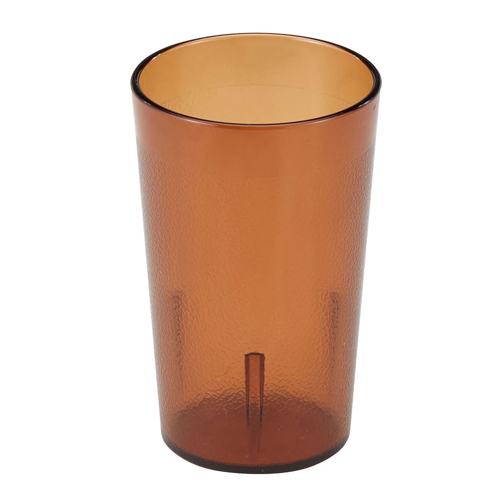 144-950P153 9 4/5 oz Amber Textured Plastic Tumbler