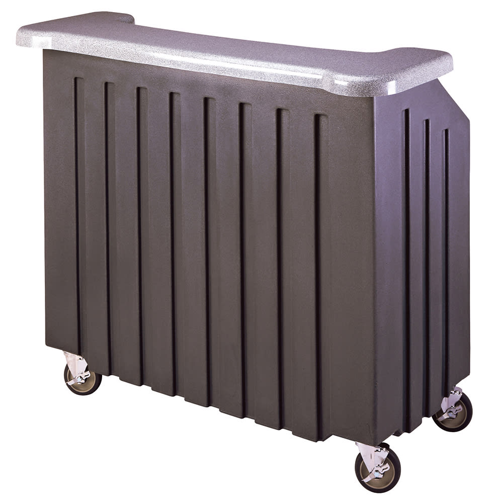 144-BAR540DS671 54" Cambar® Portable Bar w/ 80 lb Ice Bin & Speed Rail - Granite Gray/Sl...
