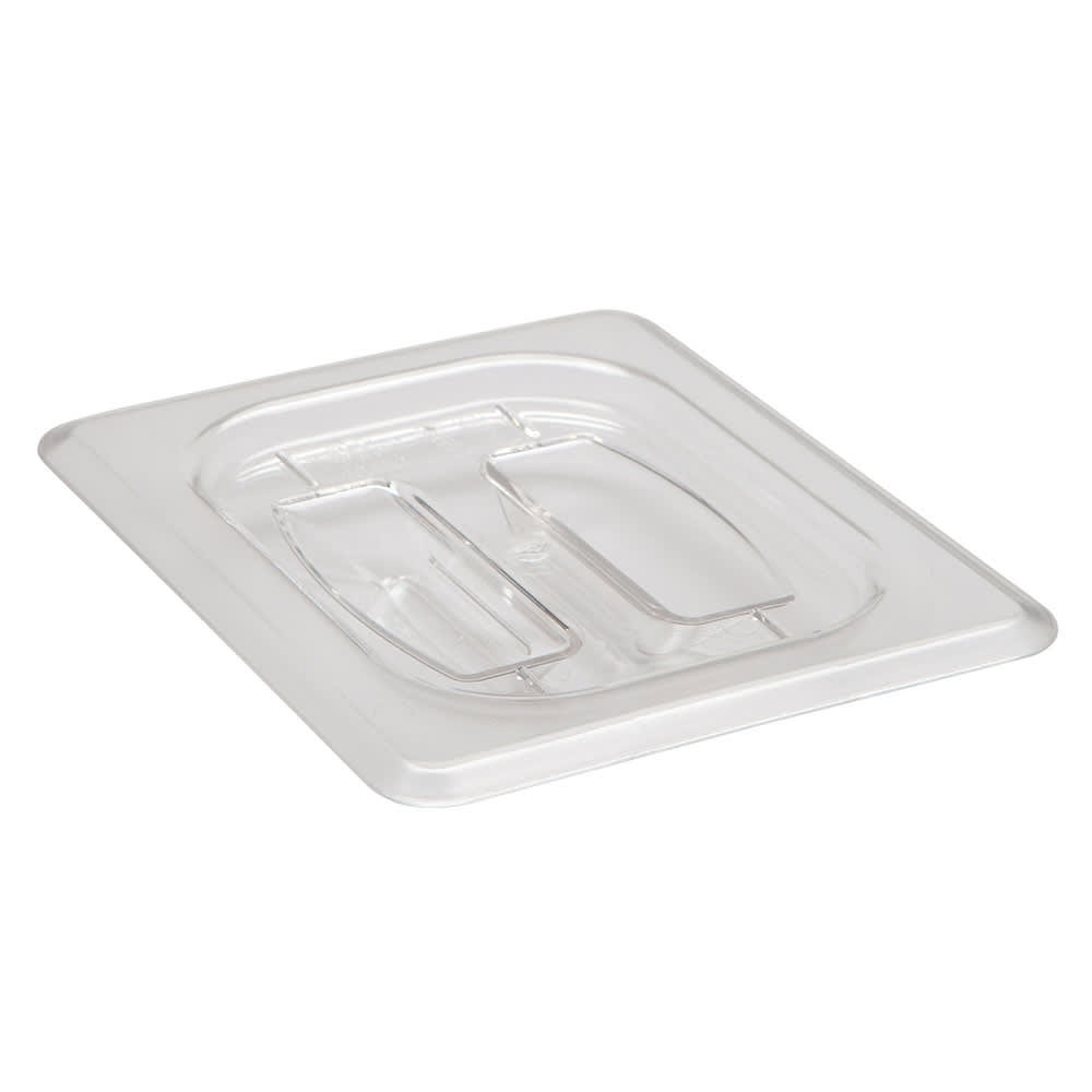 144-80CWCH135 Camwear® 1/8 Size Food Pan Cover w/ Handle - Polycarbonate, Clear