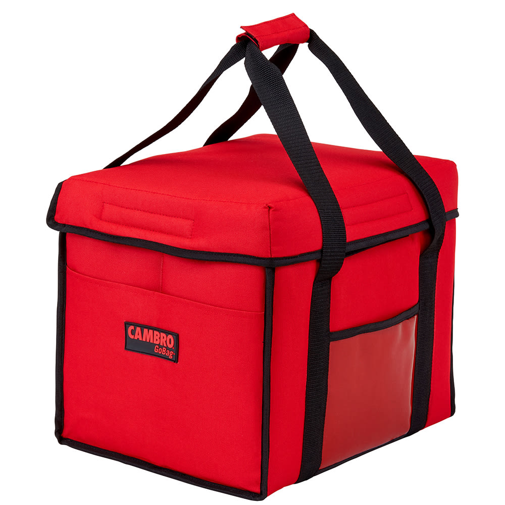 144-GBD151212521 GoBag® Sandwich Delivery Bag - 15" x 12" x 12", Nylon, Cambro Red