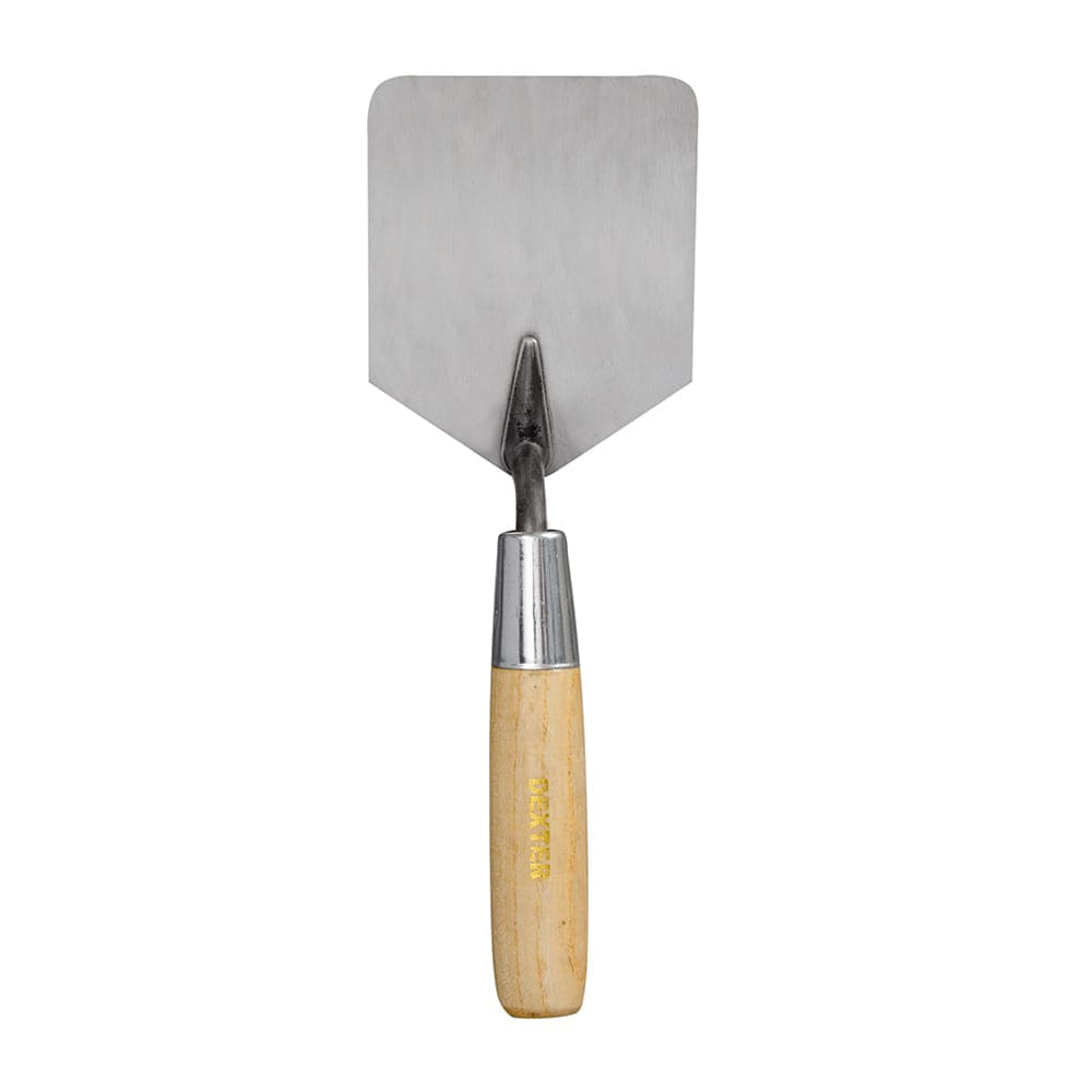 135-16530 4" x 5" Hamburger Trowel w/ Hardwood Handle, Carbon Steel