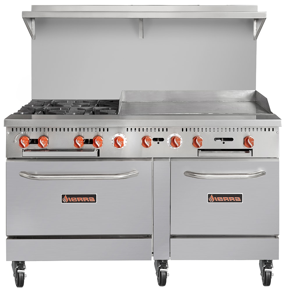 Wolf C60SS-6B24G 60 6 Burner Gas Range w/ Griddle & (2) Standard