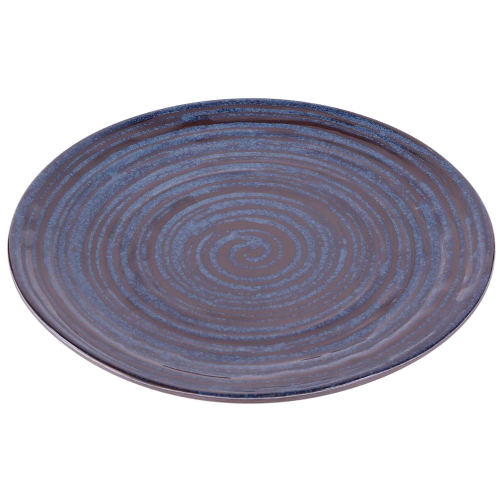 701-B399088SDB 8 3/4" Round Plastic Dinner Plate, Stardust Blue