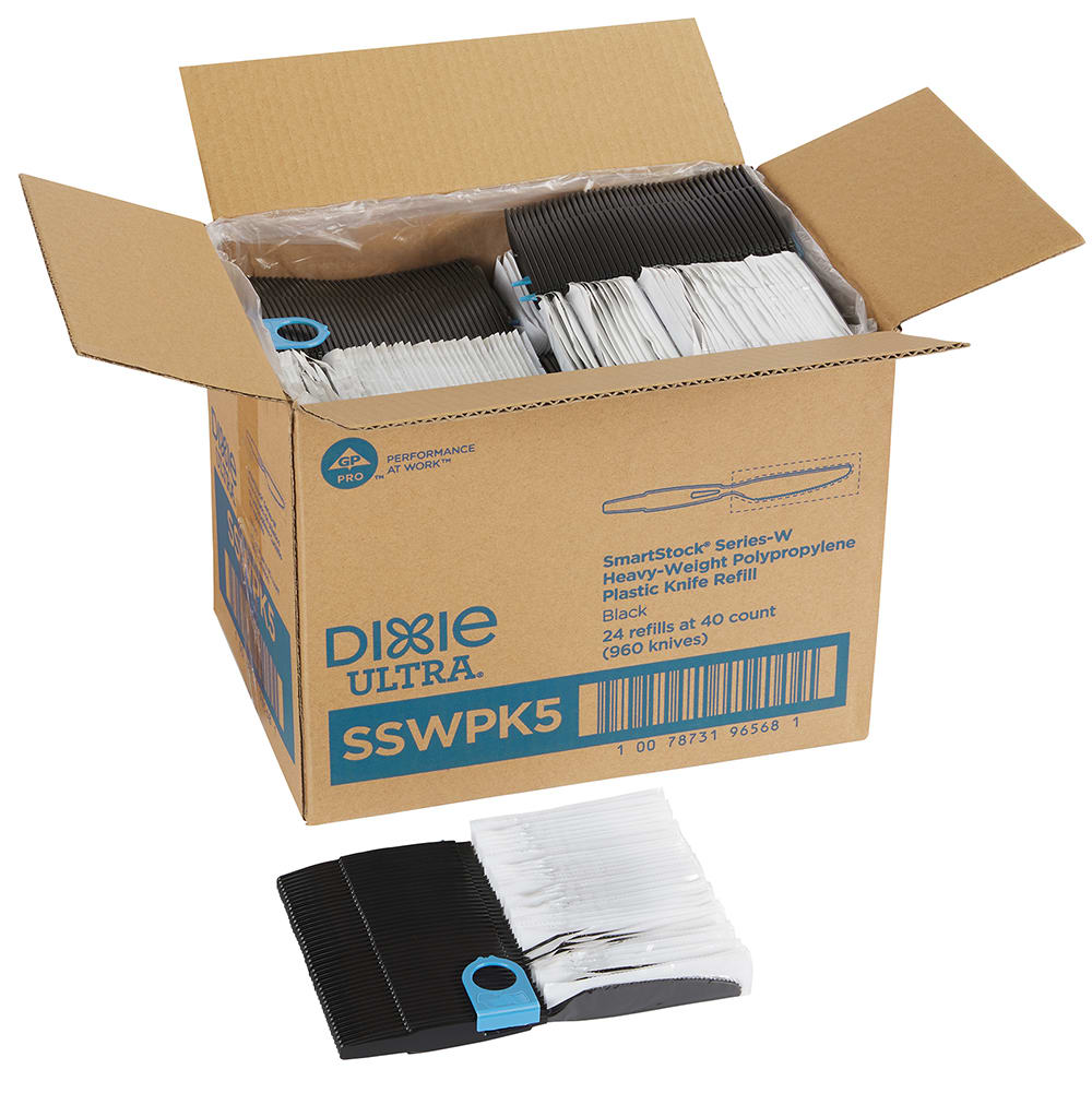 936-SSWPK5 7" Dixie Ultra® SmartStock® Heavy Weight Disposable Knife Refill