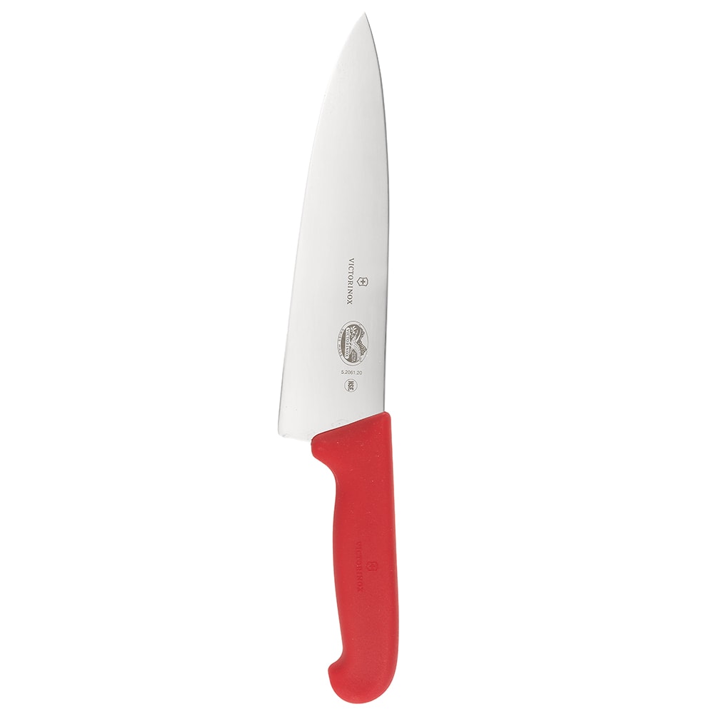 Victorinox - Swiss Army 5.2061.20 Chef's Knife w/ 8" Blade, Red Fibrox® Pro Handle