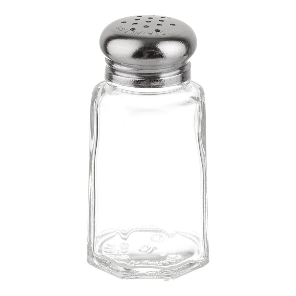 229-150SP 1 oz Shaker for Salt/Pepper - Metal Lid, Paneled
