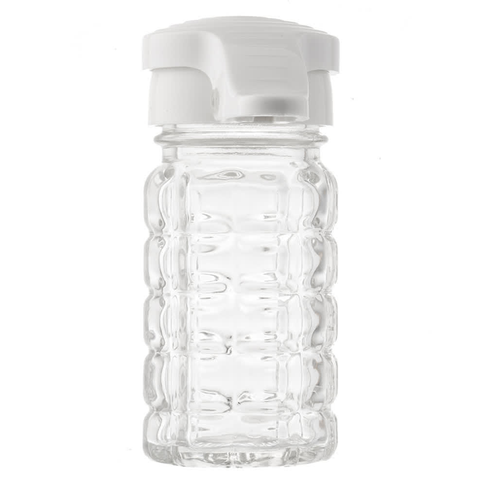 Tablecraft C132-12 Glass 3 oz Salt / Pepper Shaker - Dozen