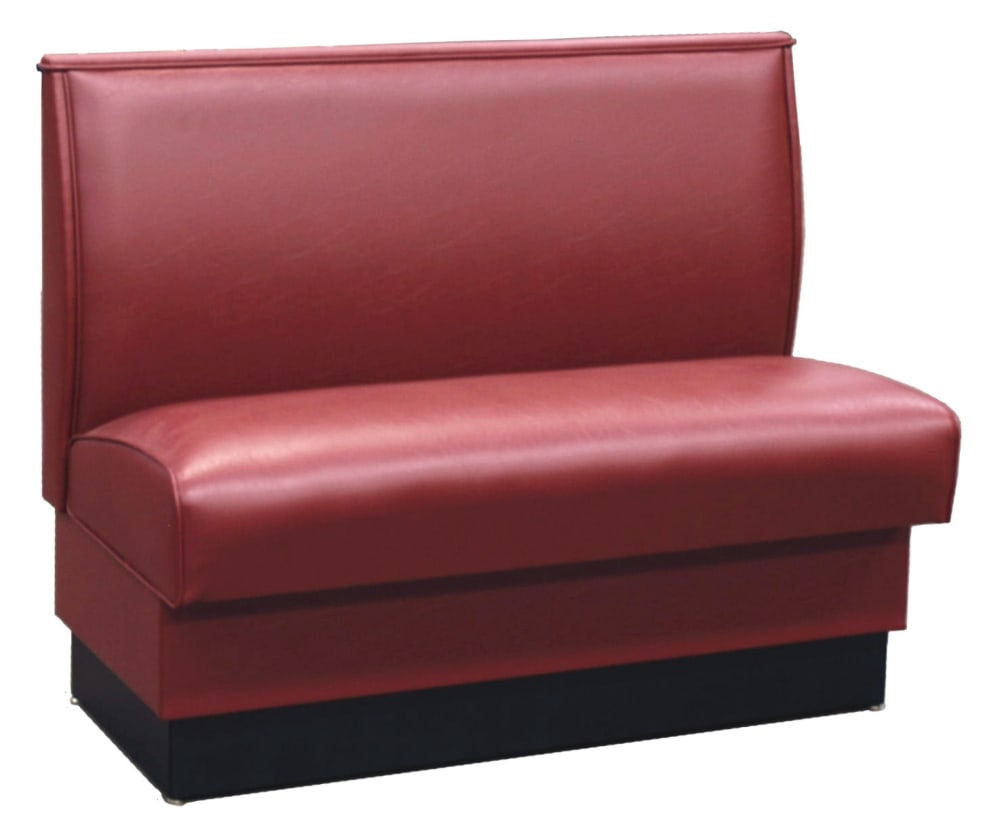 336-QAS36GR4SR Single Restaurant Booth - Smooth Back, Fully Upholstered, 36" x 46", San...