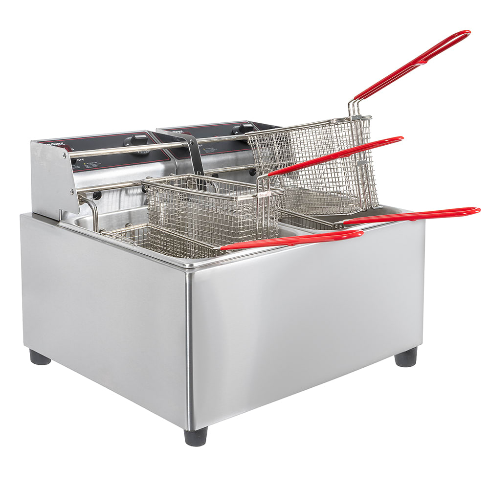 131-EL2X15 Countertop Electric Fryer - (2) 15 lb Vats, 120v