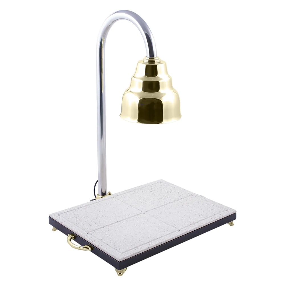 017-9694 Carving Station w/  Heat Lamp, Brass Shade, 24" x 18" x 30 1/2"