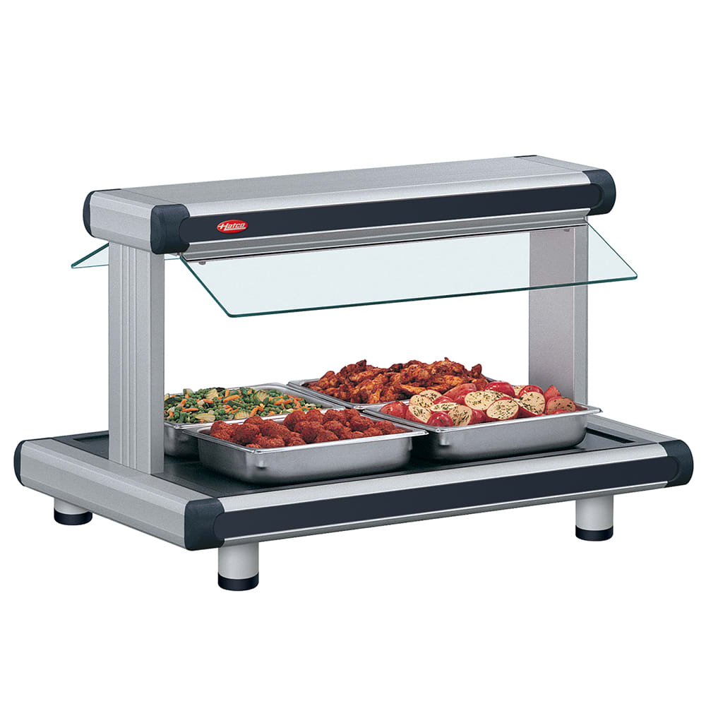 042-GR2BW42240 48 1/8" Buffet Warmer w/ 2 Sneeze Guards & Lights, 120/240 V