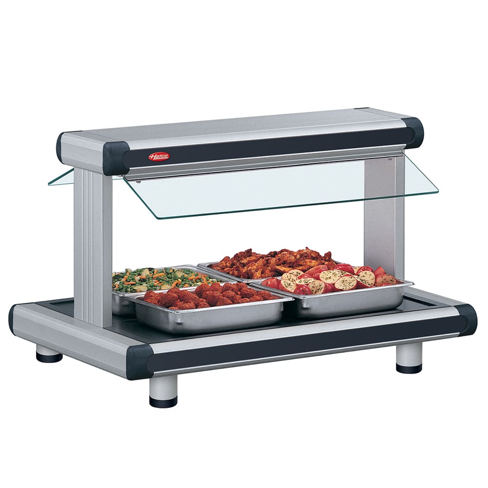 042-GR2BW54208 60 1/8" Buffet Warmer w/ 2 Sneeze Guards & Lights, 120/208 V