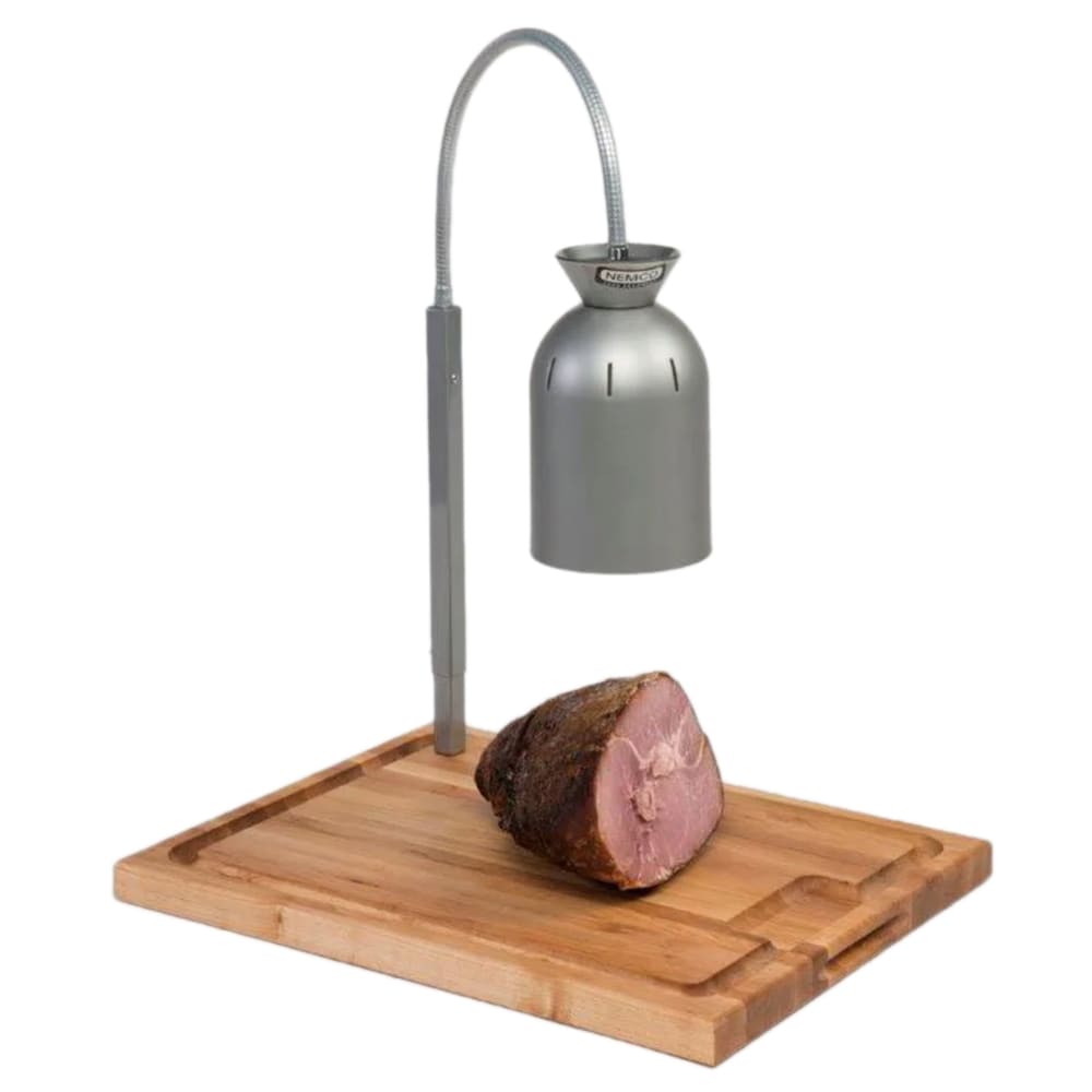 128-6016 1 Bulb Carving Station w/ Adjustable Flex Mount & Wooden Cutting Board, 120v