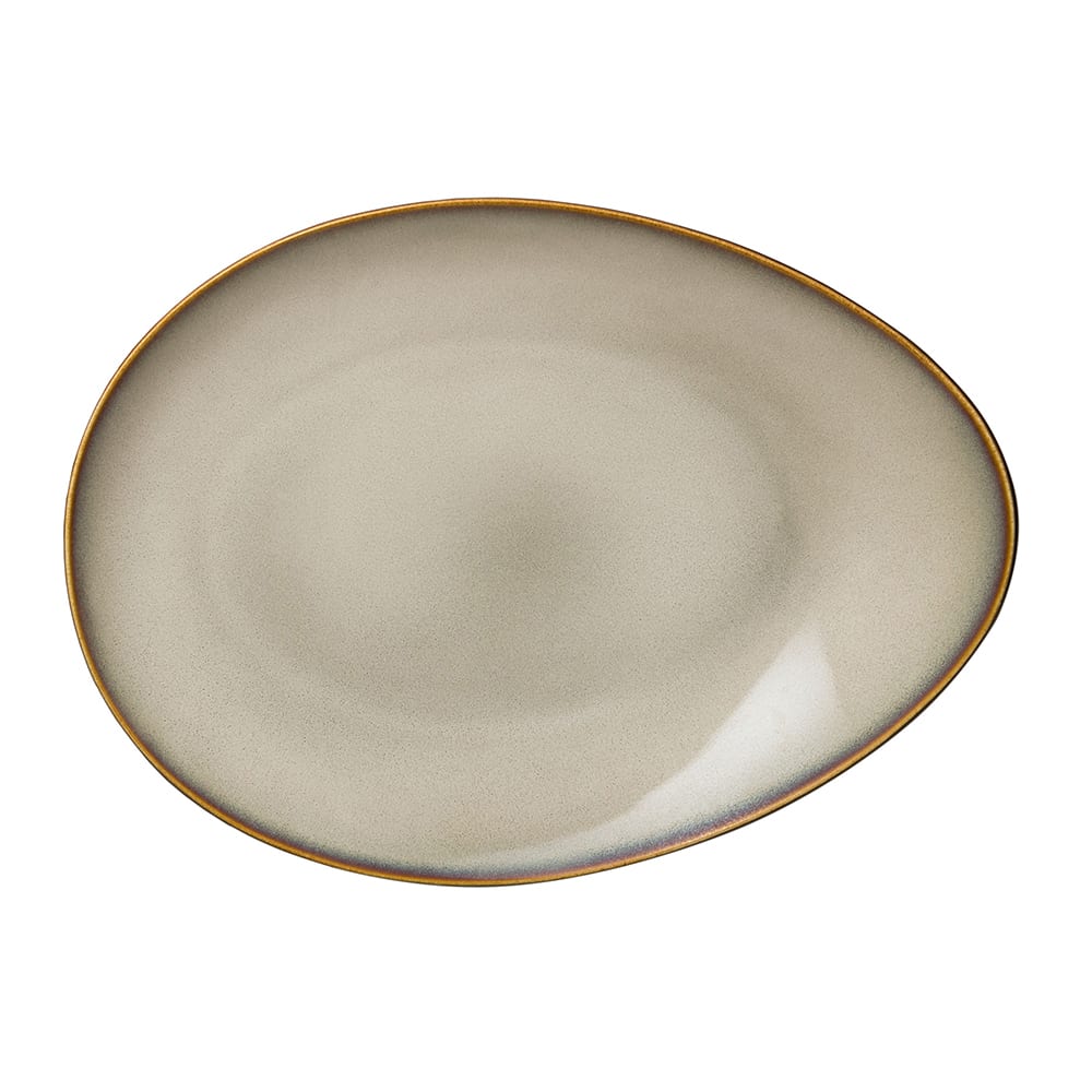 Oneida L6753066385 14" Oval Rustic Eclipse Plate - Porcelain, Sama