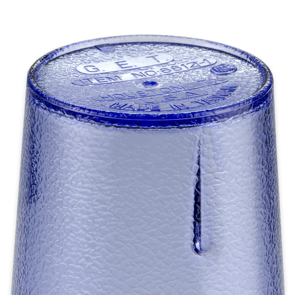 GET 6612-1-BL 12 oz Blue Textured Plastic Tumbler