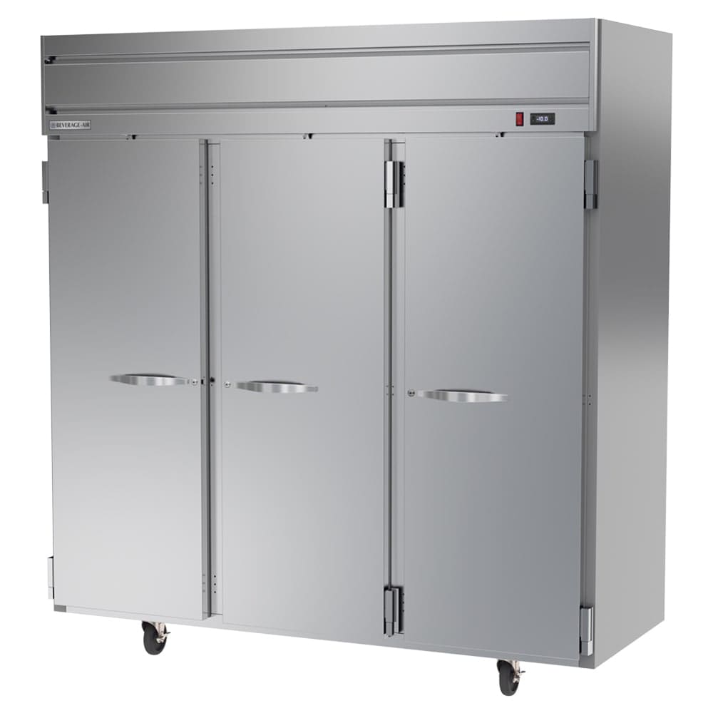 118-HF3HC1S 78" Horizon Series Three Section Reach In Freezer, (3) Left/Right Hinge Solid Do...