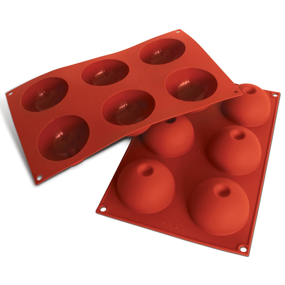 Louis Tellier SF086 Dome Mold w/ 6 Sections - Silicone, Red