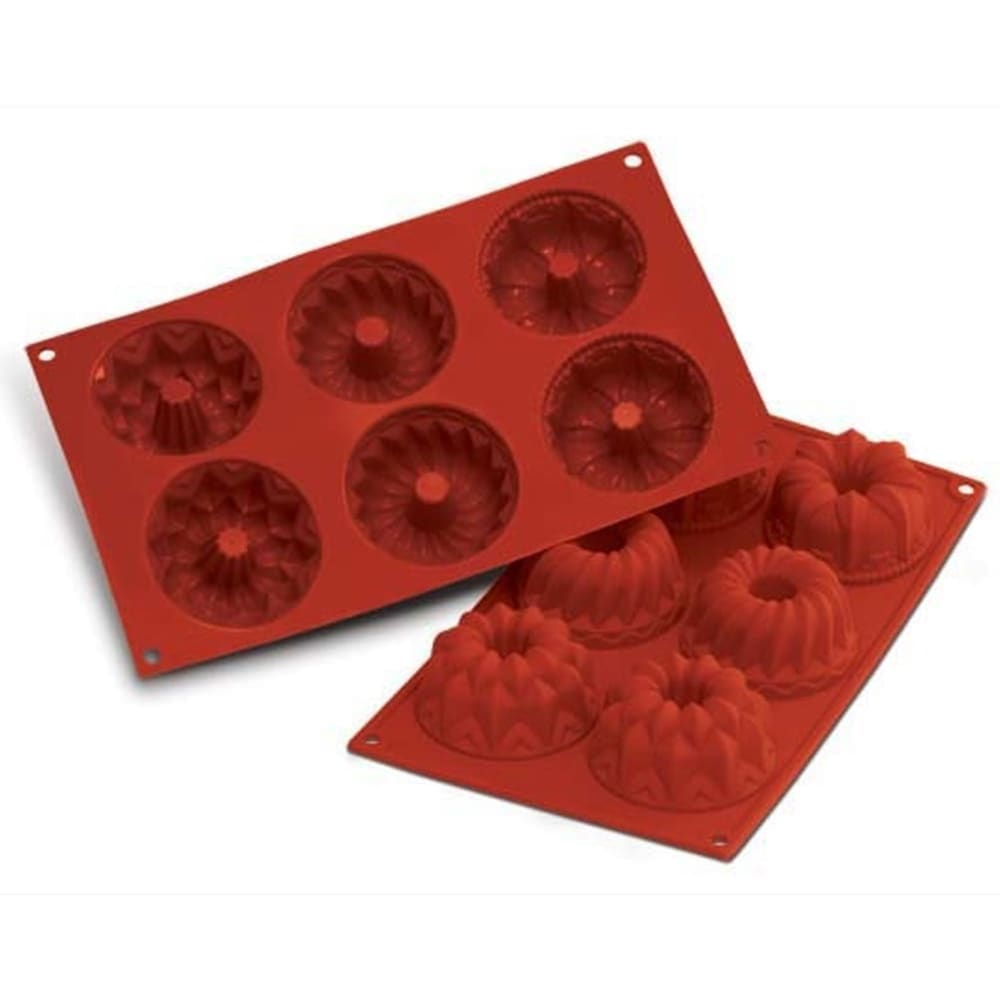 Louis Tellier SF061 Fantasy Mold w/ 6 Sections - Silicone, Red