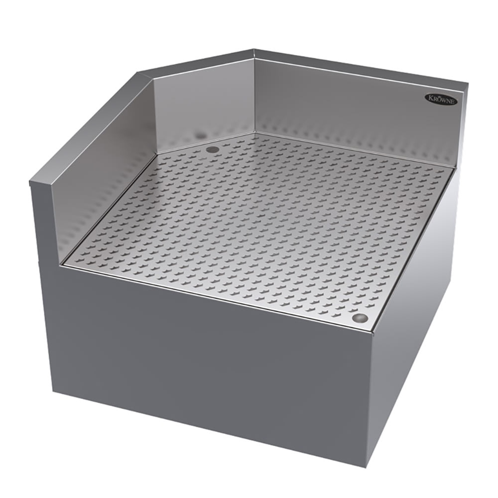 381-KR18DRC90 24" Rear Angle - 90 Degree, 6 1/2" Back Splash w/ Angled Corner