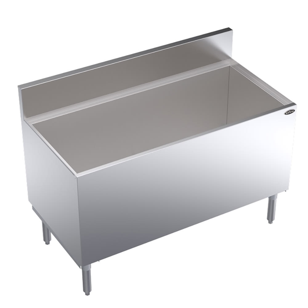 381-KR18CB48 Beer Bin - Holds 12 Cases, 6 1/2" Back Splash, 48" x 24"