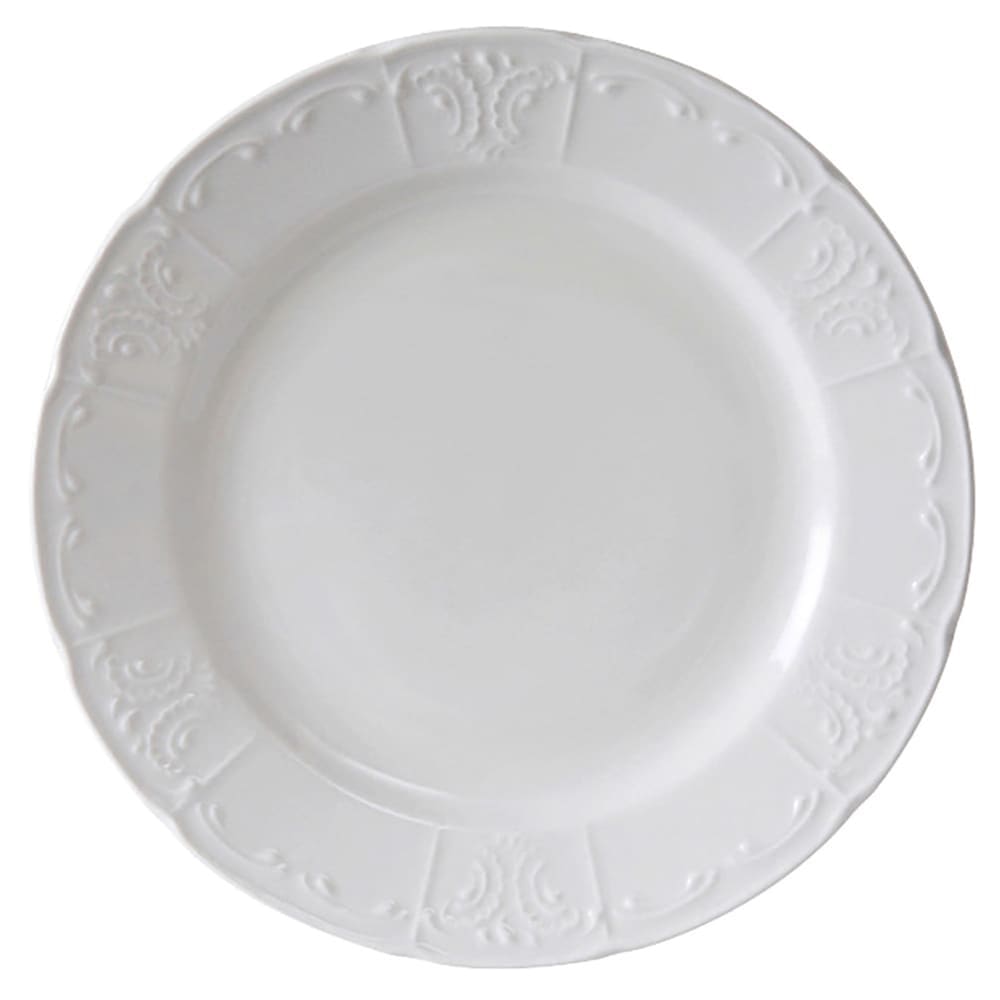 424-CHA060 6" Round Chicago Plate - China, Porcelain White