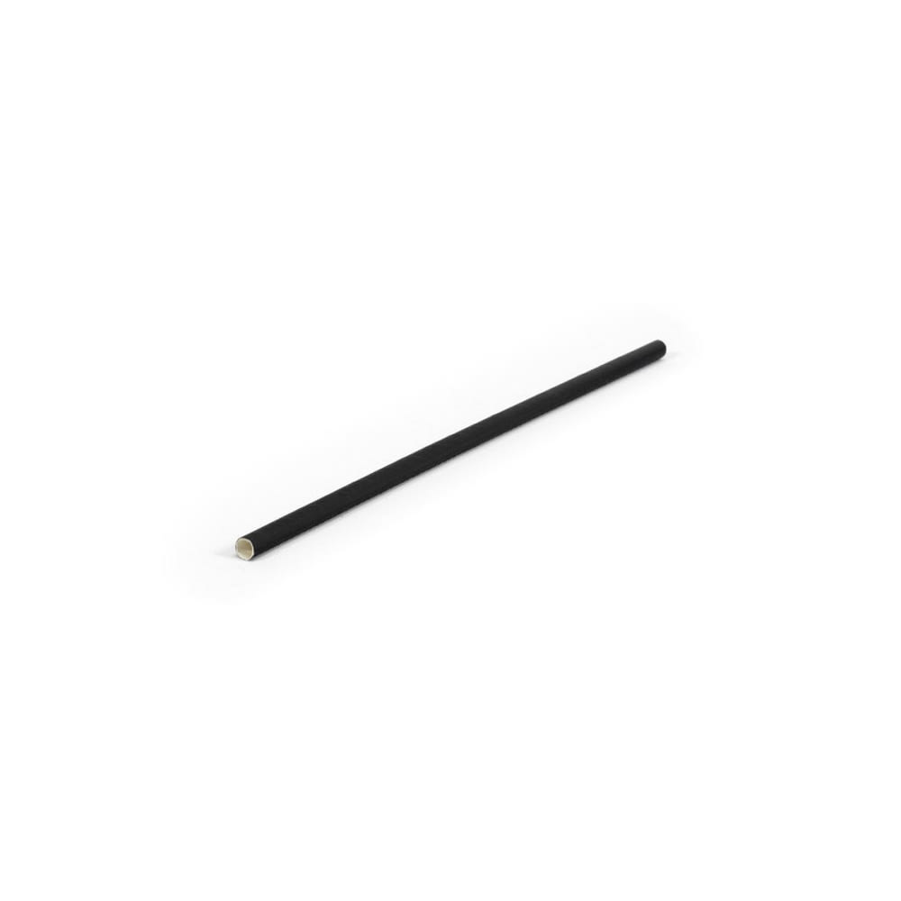 872-ASW002BKM28 7 3/4" Servewise® Wrapped Straws - Paper, Black
