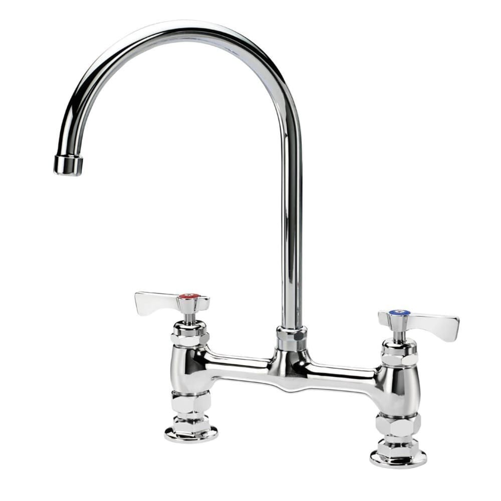 381-15802L Deck Mount Faucet - 8 1/2" Gooseneck Spout, 8" Centers