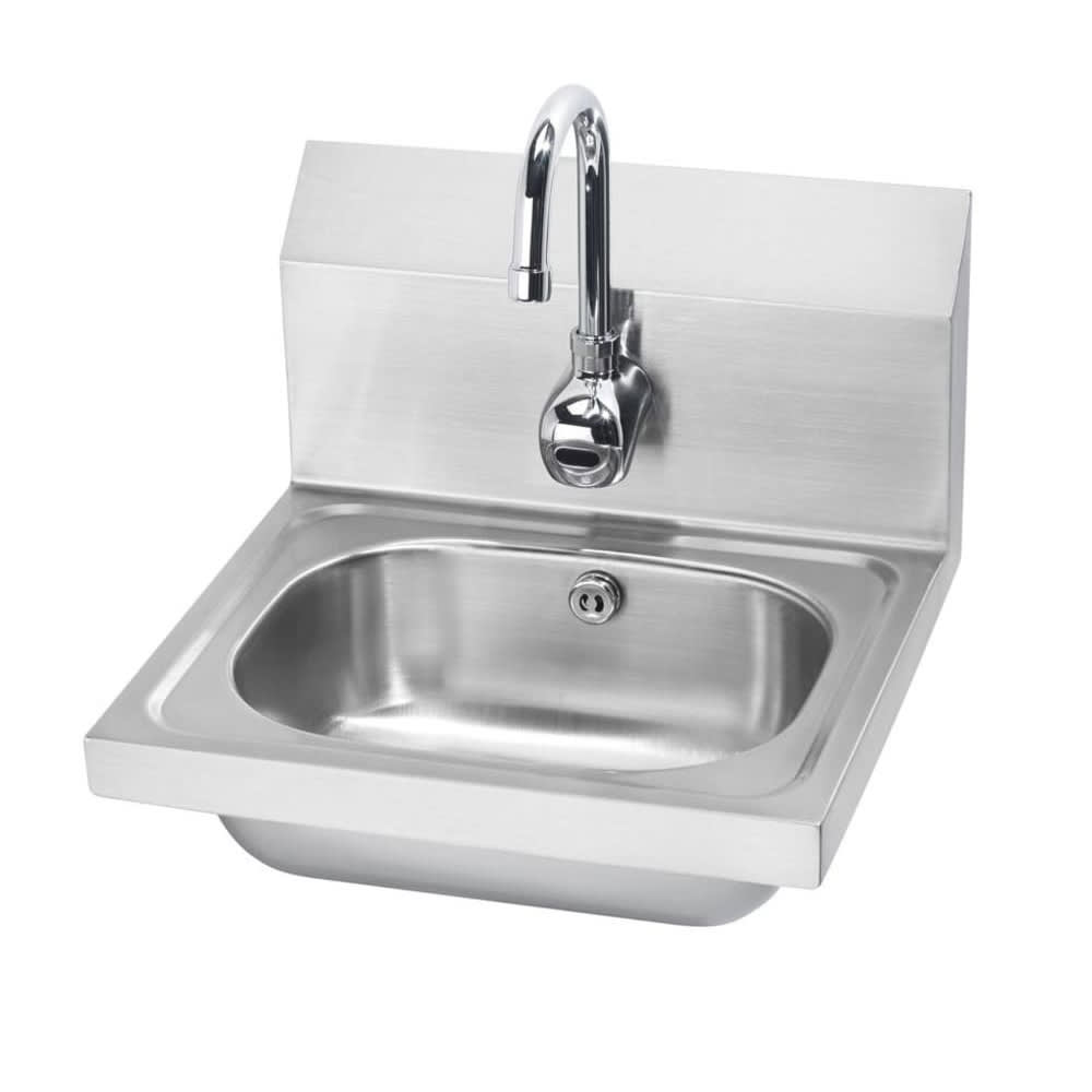 381-HS11 Wall Mount Commercial Touchless Hand Sink w/ 14"L x 10"W x 6"D Bowl, Goos...