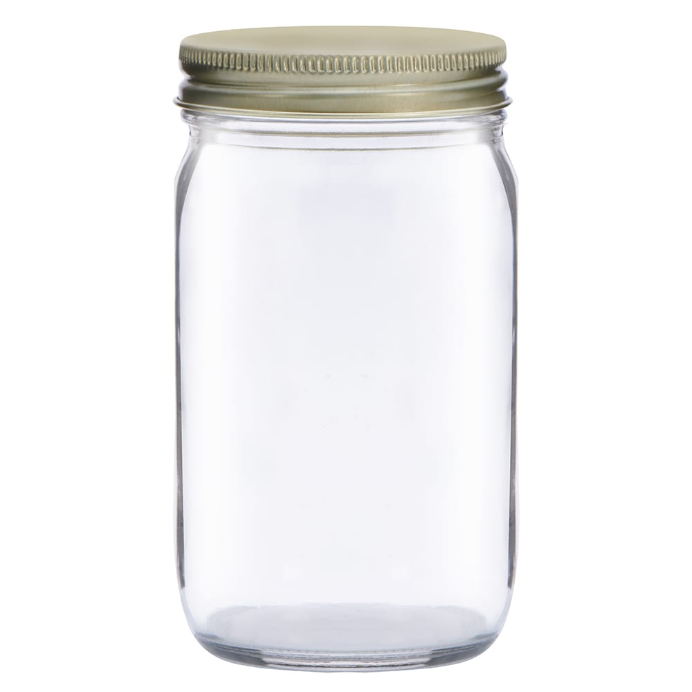 634-109149 8 oz Glass Mason Jar w/ Lid 