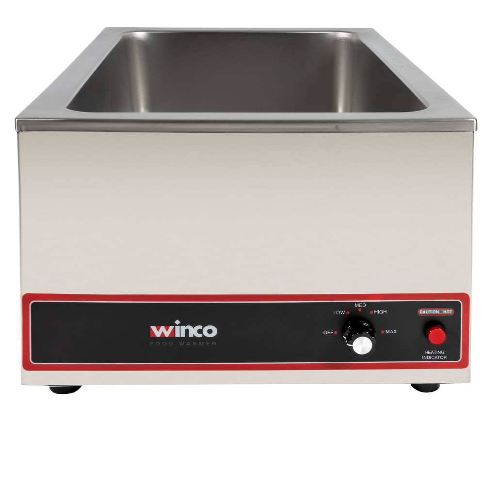 Winco FW-S500 Countertop Food Warmer - Wet w/ (1) Full Size Pan