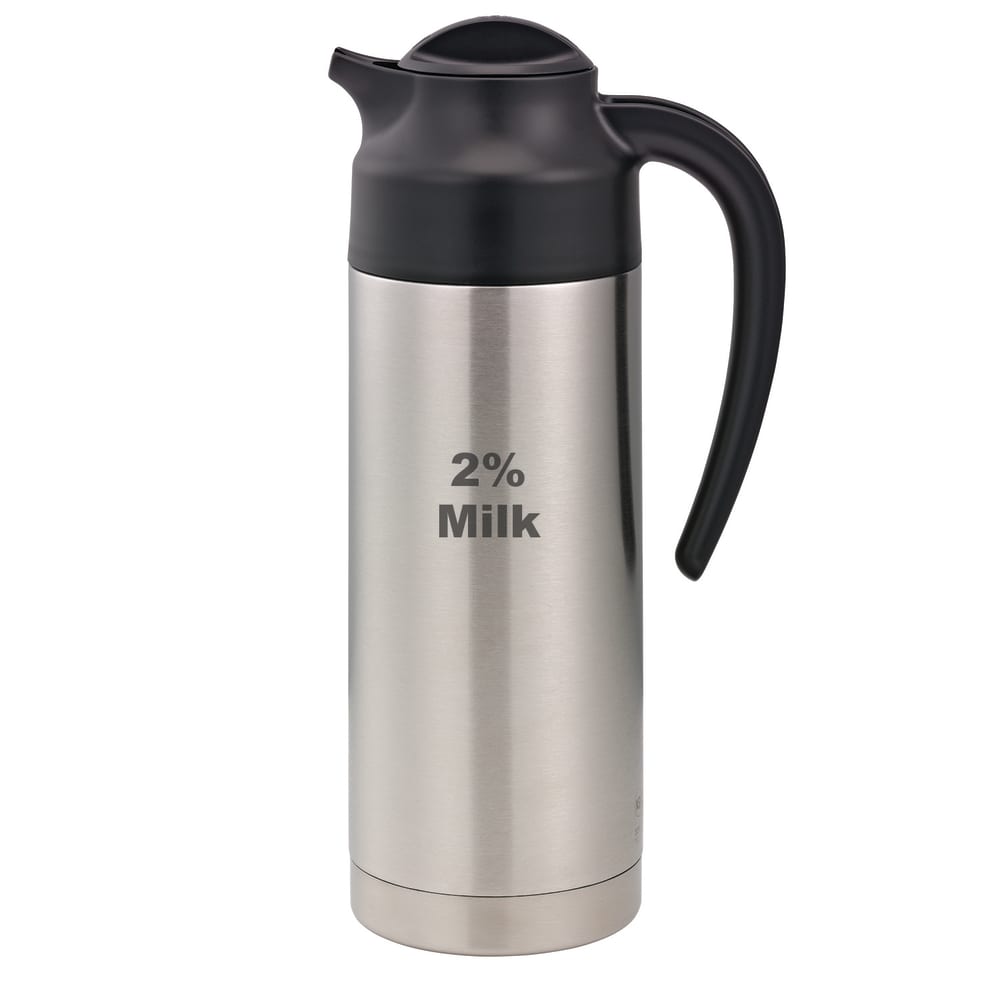 Service Ideas S2SN1002PCTET 1 liter Vacuum Carafe w/ Screw On Lid & Stainless Liner - Brushed Stainless