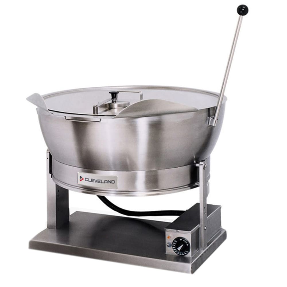 109-SET15240 15 gal. Countertop Tilt Skillet - Removable Lid, Peened Interior, 240v/3ph