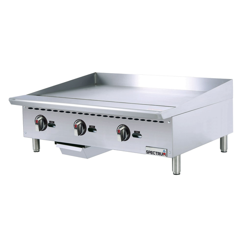 080-NGGD36M 36" Gas Griddle w/ Manual Controls - 3/4" Steel Plate, Convertible