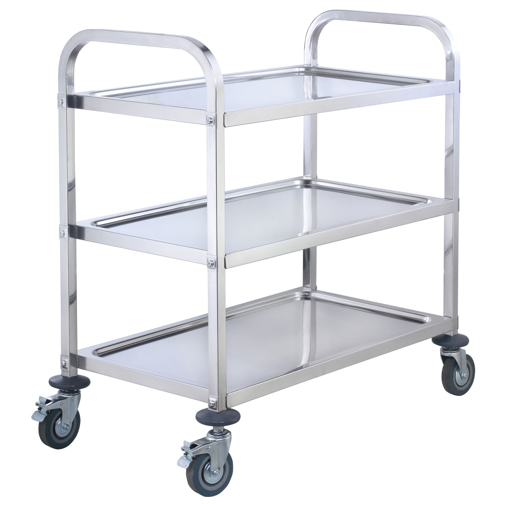 080-SUC40 3 Level Stainless Steel Utility Cart, Marine Ledges