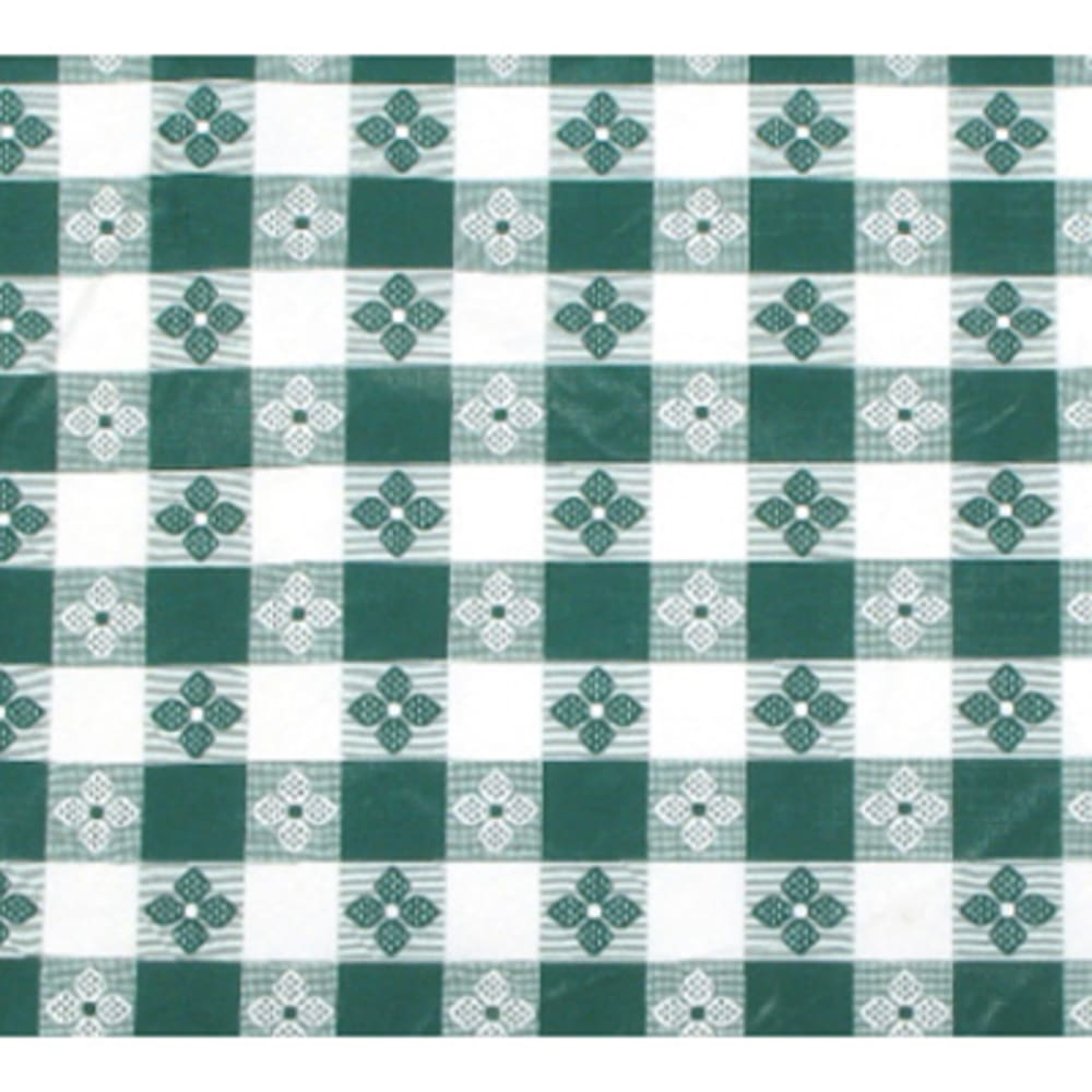 Winco TBCO-90G Rectangular Tablecloth, PVC w/ Cotton Lining, 52" x 90", Green